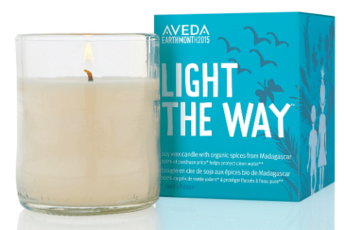 Aveda Light the way candle earth month water conservation.png